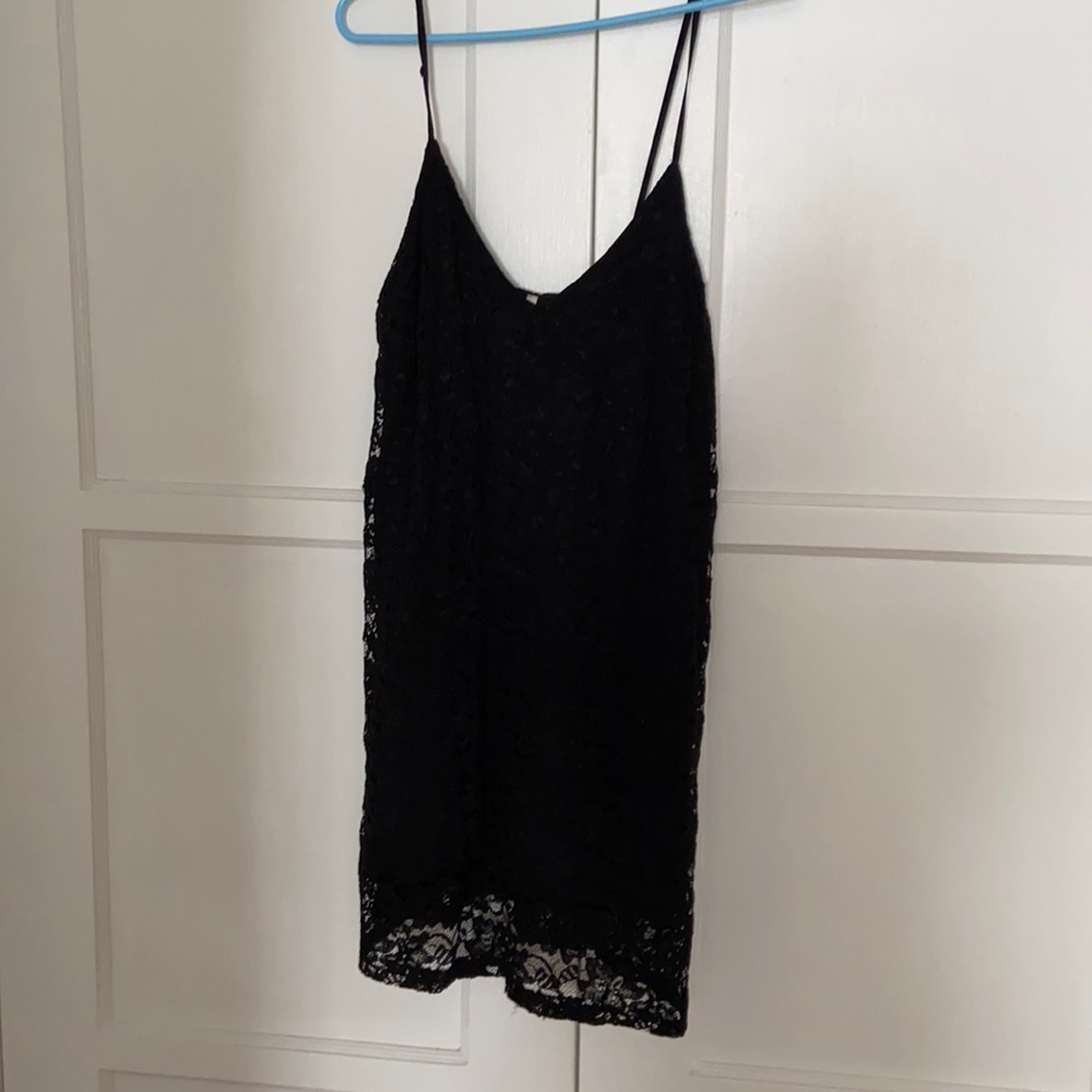 Ladies black lace dress. Only worn once.